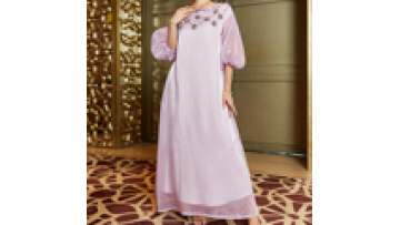 Factory Price Embroidery Muslim Dress Long Abaya Robes Moroccan Caftan Ethnic Clothing Modest Evening Islamic Dress1