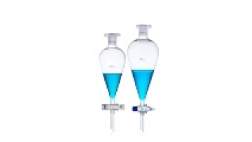 2024 New KRC Pear Shape Glass Separatory Funnel with PTFE or Glass Stopcock1