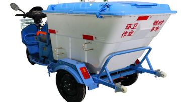 Garbage tricycle little blue