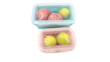 LD-Y059 Eco-Friendly food grade silicone container reusable collapsible lunch box for kids1