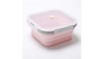 Leak-proof Reusable Bento Lunch Box Collapsible Microwavable Silicone Lunch Box1