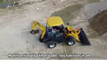 Multifunctional backhoe loader, two functions in one