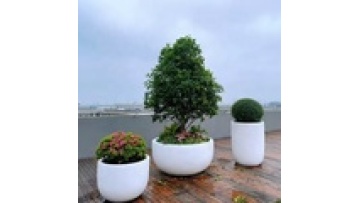 Modern Fiberglass Concrete Planter - GRP Vase1