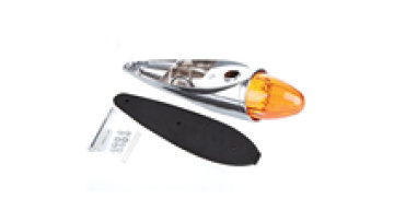 1 Piece 17 LED Amber Waterproof Chrome Cab Marker Clearance Light for Heavy Duty Trucks (Kenworth, Freightliner, Volvo, Mack)1