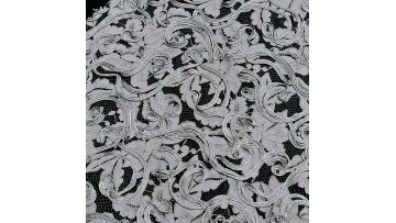 high quality organza lace fabric custom grey flower swiss chantly embroidered lace fabric1
