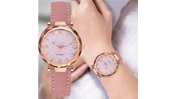 Womens Two-Piece Set Quartz Watch Frosted Digital Display Star Bracelet Student Style1