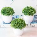 Artificial Potted Plant Bonsai Plastic Flowerpot Ornaments Simulation Flower Grass Birthday Party Decor Home Office Desk Decor