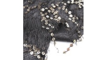 Popular Feather Punch Luxurious Sequins Embroidery Fabric Beaded Lace Fabric for Women Dress1