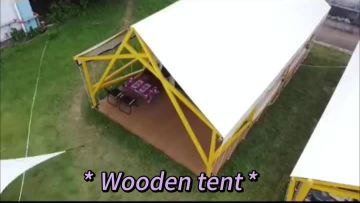 Wooden tent house