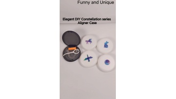 New Design Invisible Braces Denture  Mouth Guard Storage Constellation Aligner Case With Mirror1