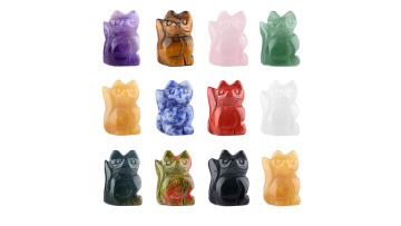 Handmade Craved 1.0Inch Gemstone Cat SP2300-1.0IN-A2