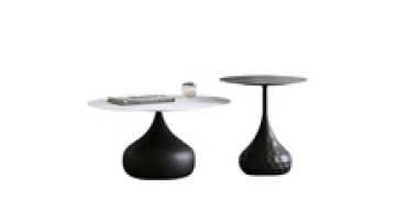 Home furniture Nordic Small Round oval marble veneer Coffee Table nest Coffee Table For Living Room1