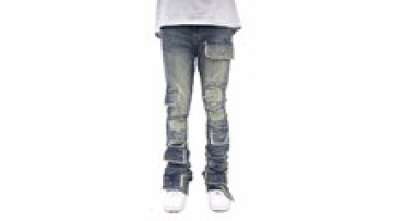 Distressed Ripped Homme Fashion Custom Skinny Jeans Stacked Mens Jeans1