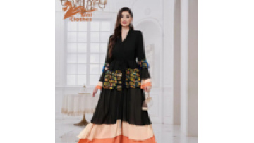 Eid Open Abaya Dubai Turkey Bubble Sleeves Abayas for Women Muslim Fashion Sequin Dress Islam Kaftan Kimono Femme Musulmane1