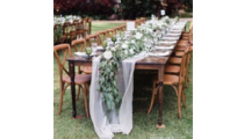 New Trend  Commercial Furniture  Rectangle Shape Nature Wood Folding Hotel Outdoor Wedding Banquet Wooden  Table1