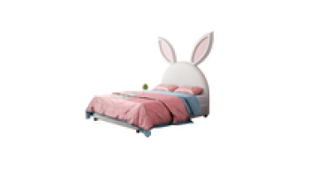Modern cartoon Wholesale Foshan factory pink kids girls beds double bed for girl cute bedroom furniture1