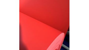 LIVITE 380GSM red PVC high polyester coating for bag materials is in production.