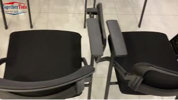 Foldable training chair with writing board
