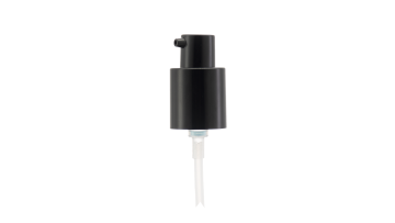 20/410 black outer spring cream pump with double wall and full cap