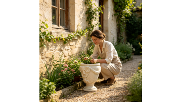 decorating-marble-urn-gardening