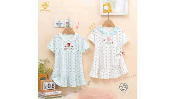 Cartoon Girl Printed Ruffle Short sleeved T-shirt