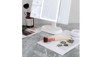 Trifold LED Makeup Mirror