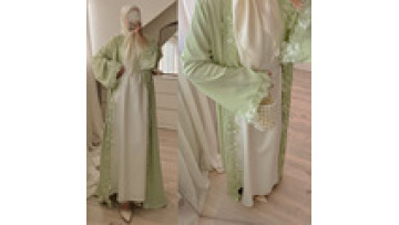 2026 Latest Dubai Abaya Luxury Ramadan Eid Islamic Muslim Women Dress Modest Kimono Lace Floral Embroidery Abaya Dress1