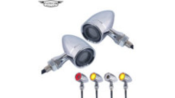 Black Motorcycle LED Turn Signals for Harley Choppers1