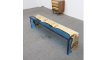 New Arrival Wooden Furniture Kitchen Live Edge Garden Outdoor Patio Park Epoxy Resin Walnut Wood Long Bench for Dining1