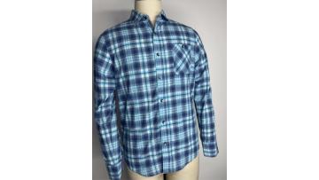 Multi Color Gradient Poplin Plaid Shirt
