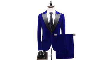 Tailored various two piece pant suit velvet fabric fashion men wedding suits1