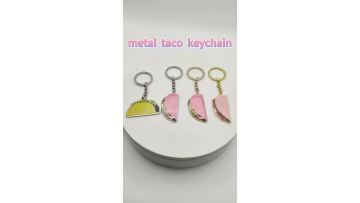 taco keychain metal