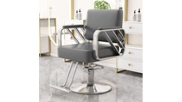 Free sample Low price rotating Lifting stainless steel PU leather beauty salon hair cutting swivel barber styling chair1