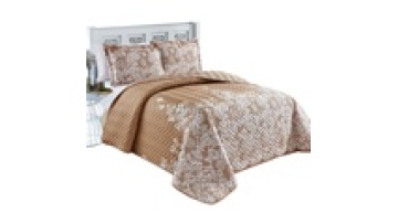 Embroidery Print Bedspread 3PC Set1