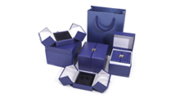 Hanhong factory wholesale custom luxury velvet jewelry packaging box double door storage box leather ring jewelry box1