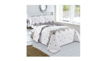 High Quality Beauty Designs embroidery design bedspread king size 3Pcs Cooling quilted bedspread Set With Pillowcase1