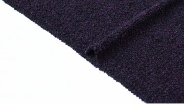 Navy Purple Fleece Tweed 100% Boucle Polyester Fabric for Winter