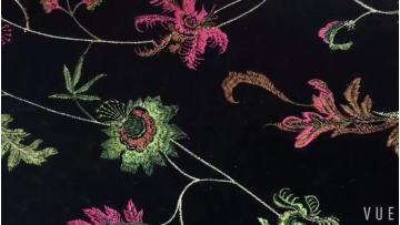 100 polyester shiny velour embroidery velvet fabric imported from china1