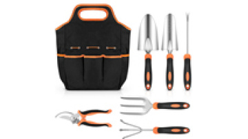 OEM PP Handle Stainless Steel garden hand tools Heavy Duty Fork Rake Shovel Bypass Pruning Garden Tools Set1