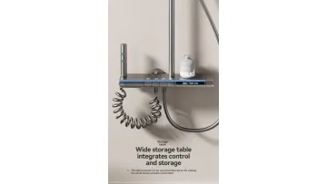 Zb4073 Wholesale White Digital Bathroom Shower Set with LED Light1