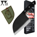 XYj Butcher Knife,Professional High-Carbon Steel Kitchen Knife,Wood Handle,Suit For Cleaver Meat Chopping Bone,With Nylon Sheath
