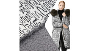 No Bonding Double Face Polar Sherpa Fleece 100%Polyester 410GSM Yarn Dyed Line Pattern Knitted Fabric for Coat1