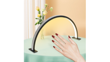Factory Wholesale Price Led Nail Lamp Table New Product Black/white/pink Half Moon Nail Desk Lamp OEM Nail Salon1