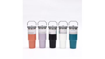 Stainless steel thermos cup Double-layer car sippy
