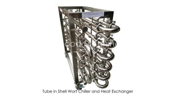 Beer Brewing Equipment Brewhouse Brewery Equipment Tube In Shell Heat Exchanger Stainless Steel Wort Chiller1