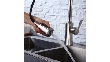 North American CUPC NsF Standard Matte Black Kitchen Tap with Sprayer out1