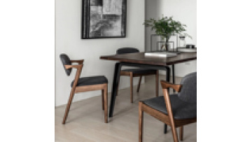Top  quality  modern furniture coffee shop wood and leather chairs for restaurant1