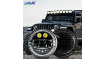 Automotive Motorcycle Drl Dual Color Halo Turn Signal 12v 24v Round Auto Daymaker 7 Inch Led Headlight1