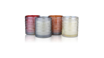 Protruding glass candles