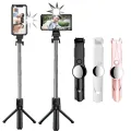 SPASH Selfie Stick 3 in 1 Bluetooth Mini Tripod Extendable Monopod ith fill light Phone Holder Stand For all phone